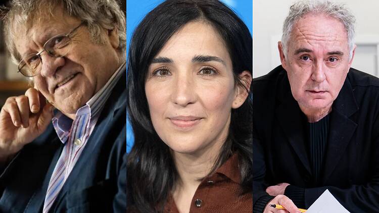 Collage con Ian Gibson, Alauda Ruiz de Azúa y Ferran Adrià