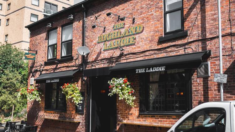 The exterior of the Highland Laddie pub in Leeds The exterior of the Highland Laddie pub in Leeds