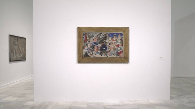 Vista de la exposición 'Maruja Mallo. Máscara y compás'. Obra de la srie 'Estampas y verbenas'