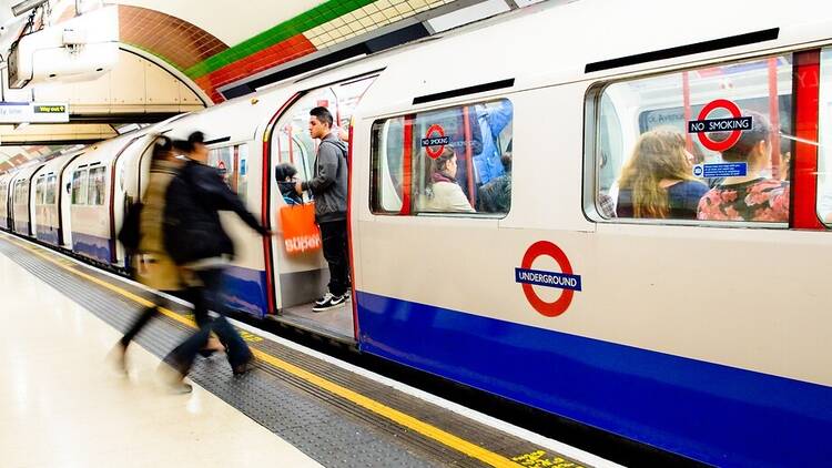 Piccadilly line train in London