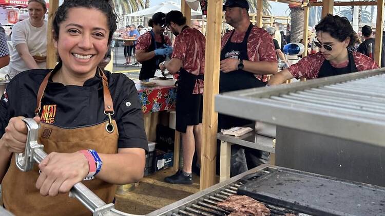 Paloma Ortiz, jefaza de la cocina mexicana en Barcelona, braseando en el  festival Meat & Fire