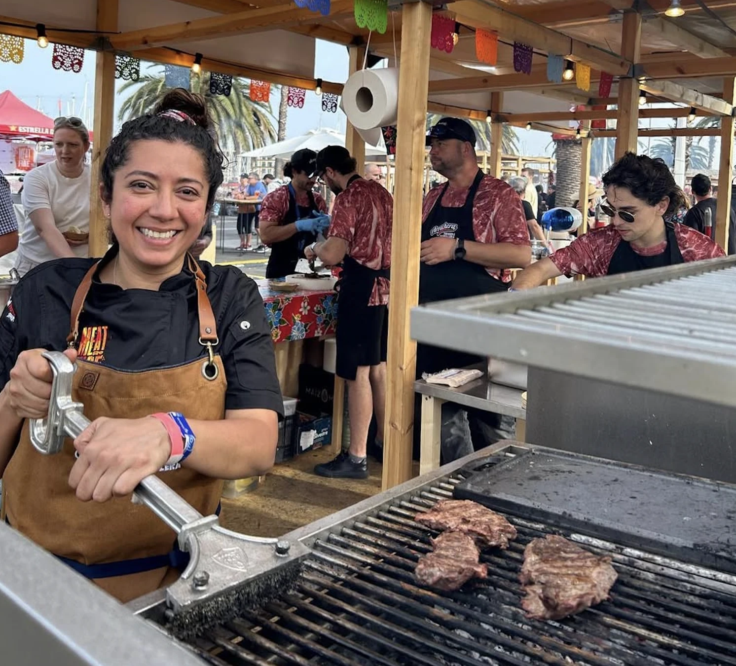 Paloma Ortiz, jefaza de la cocina mexicana en Barcelona, braseando en el  festival Meat & Fire