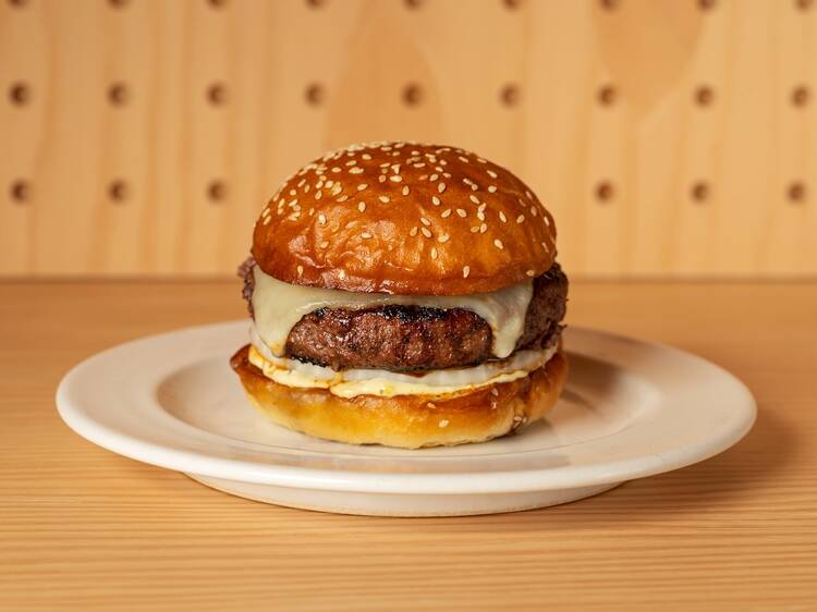 Dry-aged steak burger at Darling