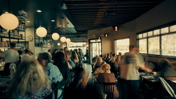 Electric Bleu dining room