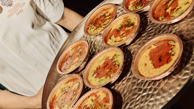 Kolkata Cricket Club A tray of food at Kolkata Cricket Club.