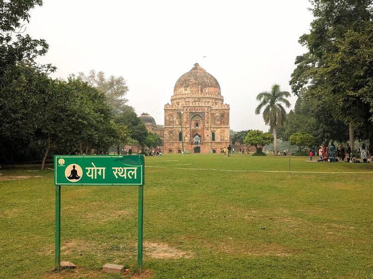 Stretch your muscles at Lodhi Garden