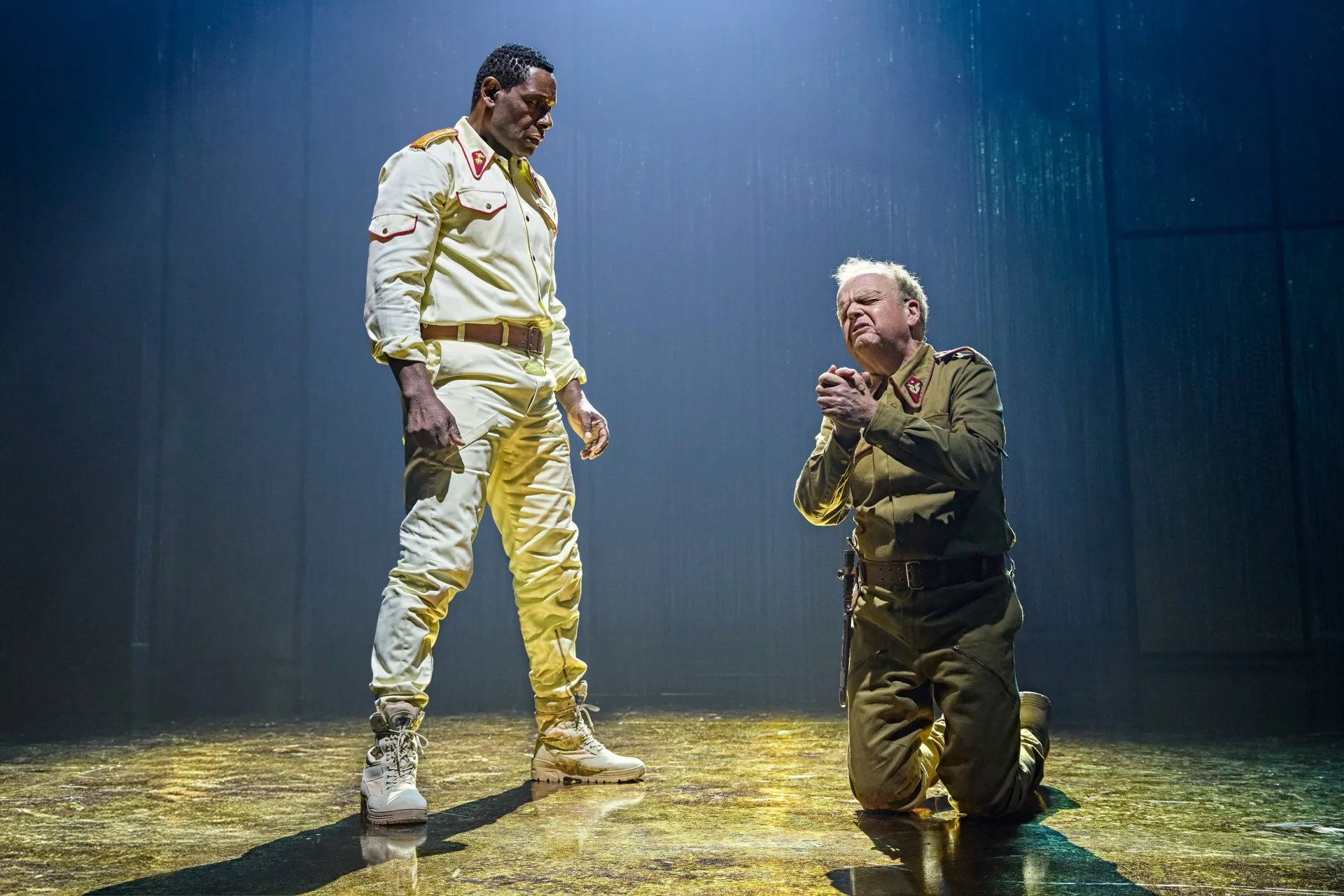 David Harewood (Othello) and Toby Jones (Iago) in Othello, Theatre Royal Haymarket, 2025