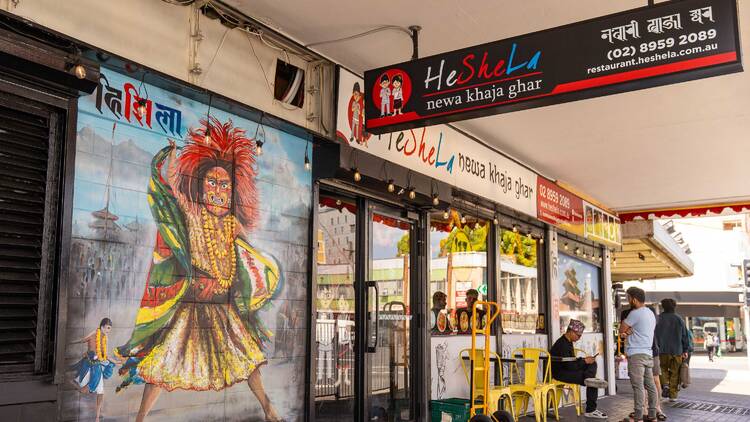 Out the front of Heshela Newa Khaja Ghar