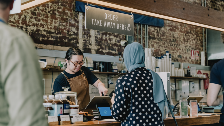Ordering at a coffee shop