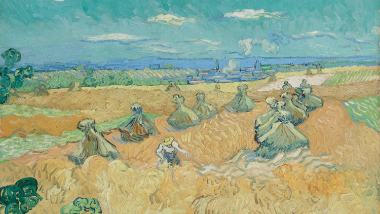 Vincent van Gogh, Dutch, 1853-1890; Wheat Fields with Reaper