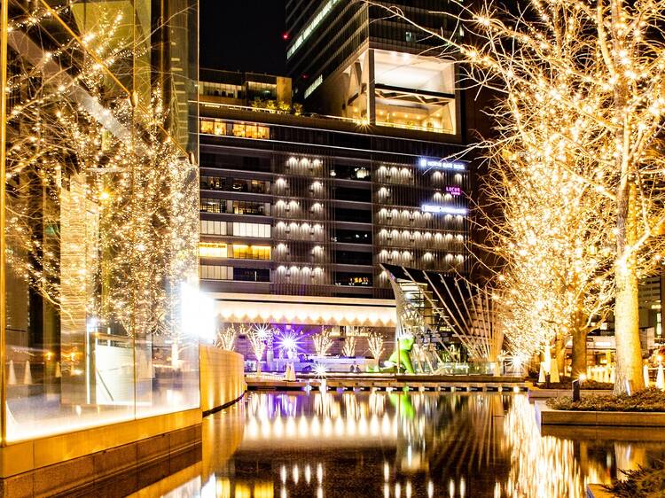 Champagne Gold Illumination in Umekita Champagne Gold Illumination in Umekita