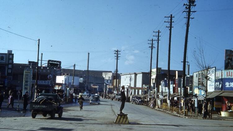 Old coloured photograph of Shibuya Old coloured photograph of Shibuya