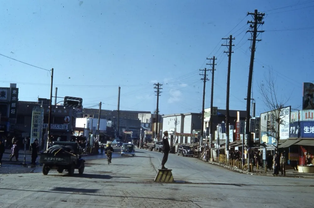 Old coloured photograph of Shibuya