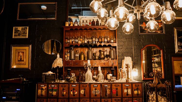 Old-world decor at Button Bar