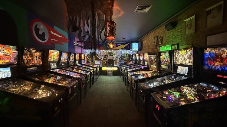 chicago billiard cafe The pinball lounge at Chicago Billiard Cafe.