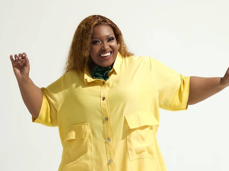 Ntokozo Mbambo in stunning yellow outfit