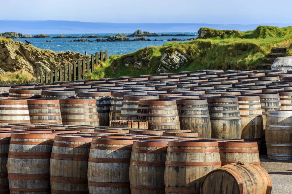 Whisky barrels in Scotland