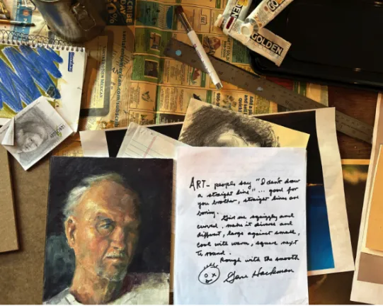 Gene Hackman's art studio