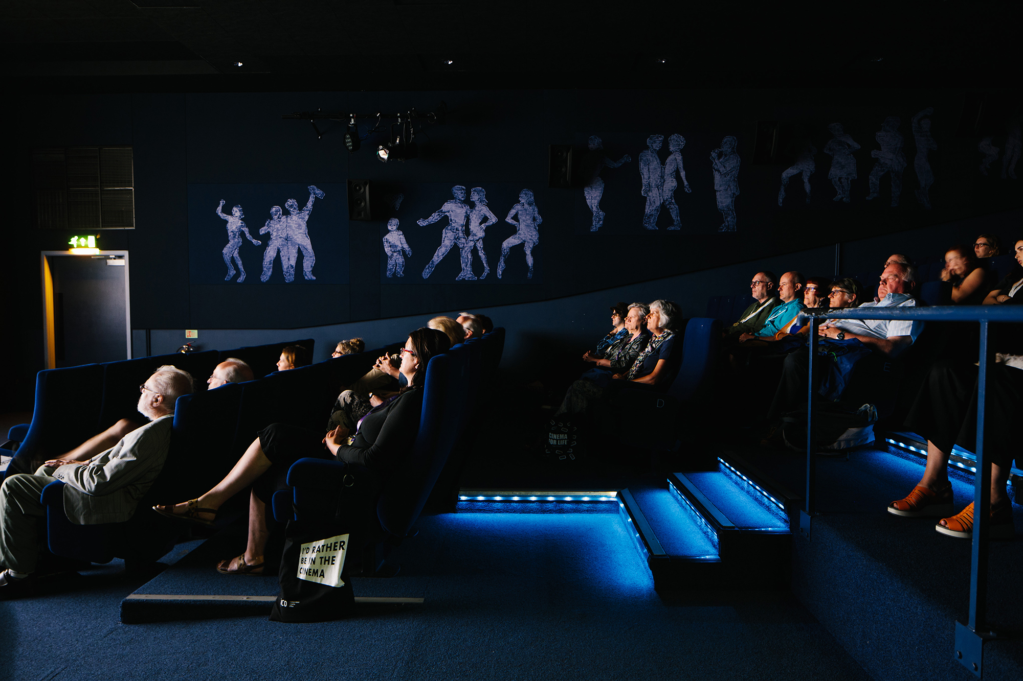A screen inside of the Depot Cinema