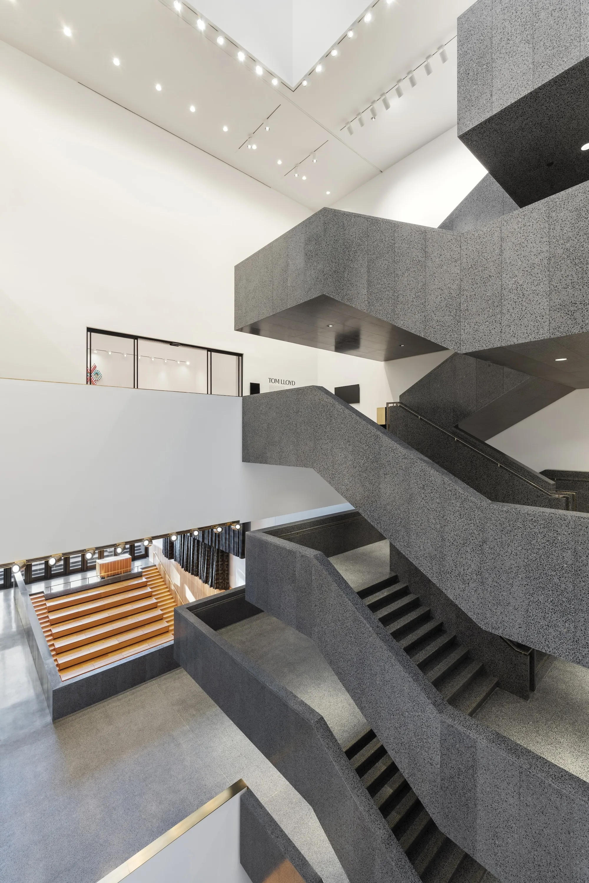 A stairwell inside The Studio Museum in Harlem.