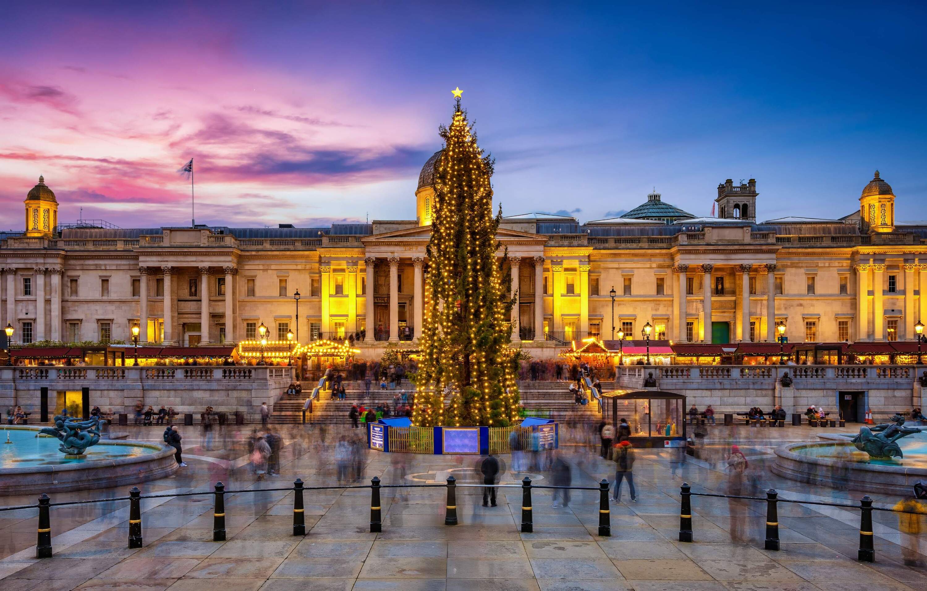 The exact date that the Trafalgar Square Christmas tree will arrive for the 2025 festive season