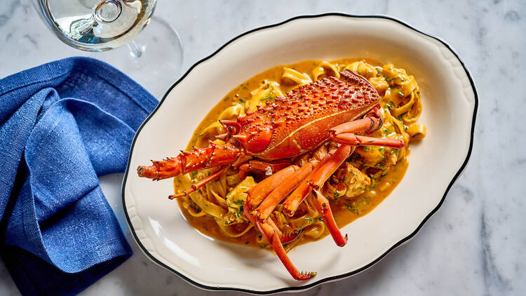 Rick Stein at Bannisters Lobster pasta at Rick Stein at Bannisters