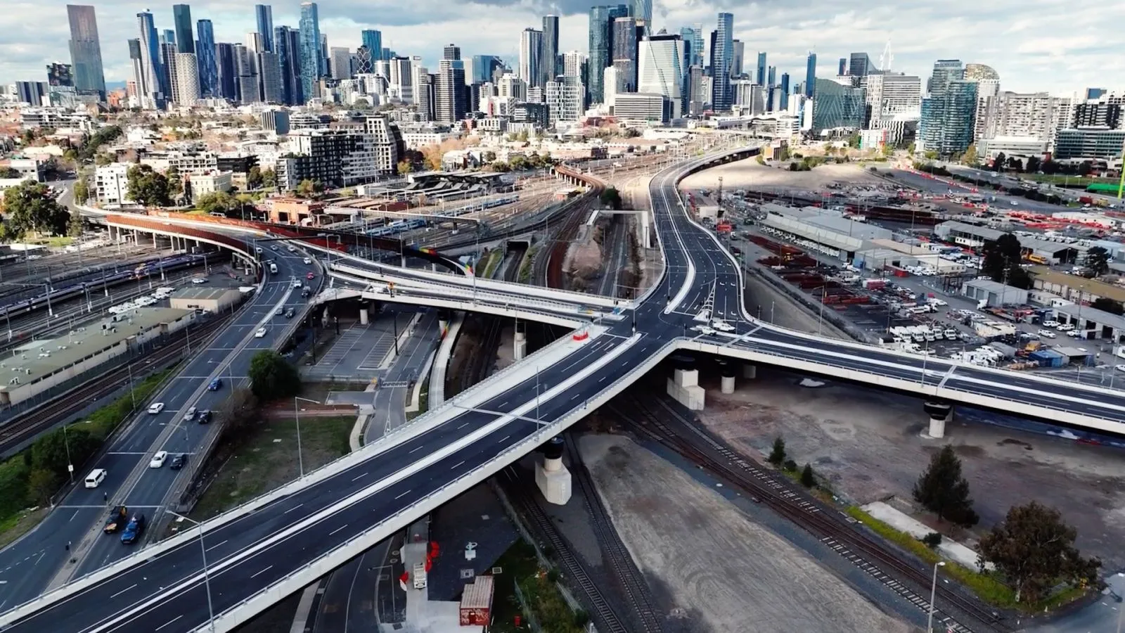 Busy roads in Melbourne.