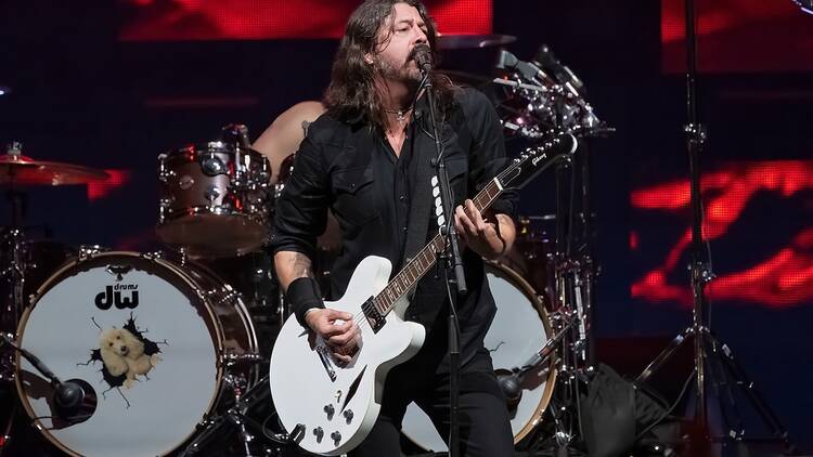 Dave Grohl with a guitar