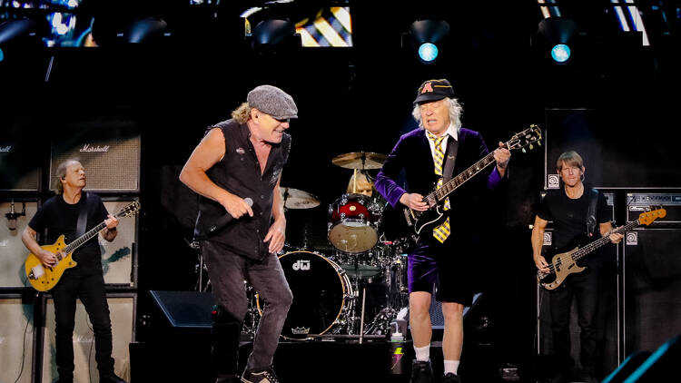 AC/DC performing on stage.
