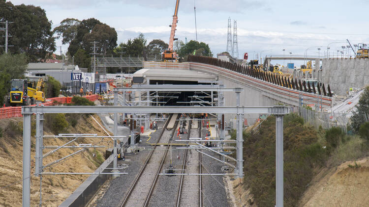 rail tunnel extension on the Hurstbridge Line at Watsonia