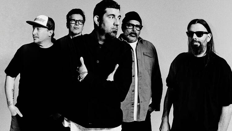 Black and white photo of five men - the album cover of Deftones' new album Black and white photo of five men - the album cover of Deftones' new album