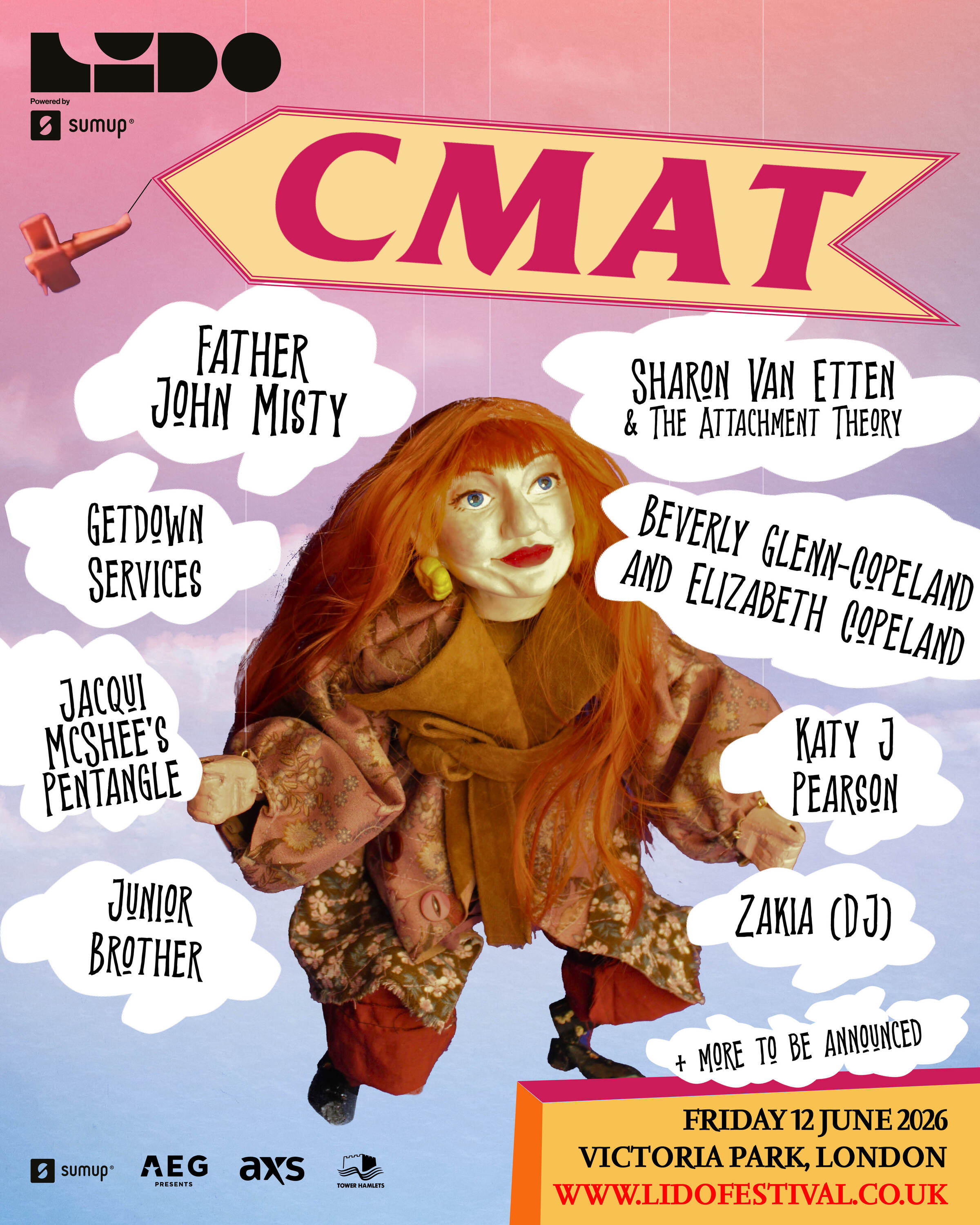 The poster for CMAT's day at LIDO 2026