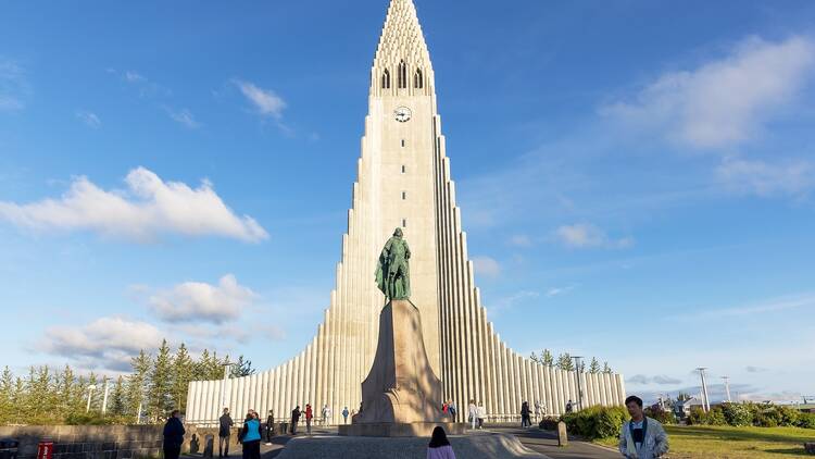 Gaze in awe at Hallgrimskirkja