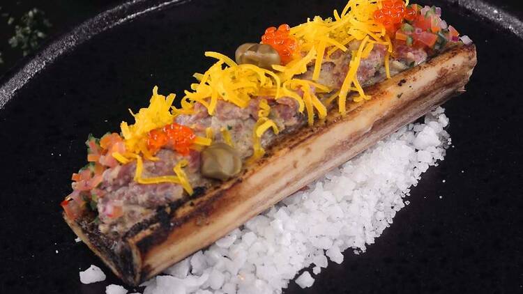 Delicious bone marrow meal at The Bull Run restaurant in Sandton