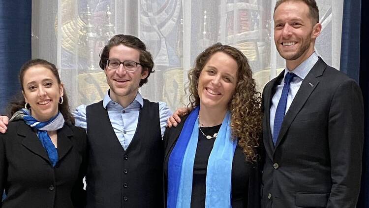 A group of members from Town & Village Synagogue