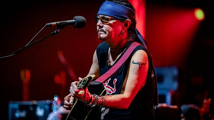 Sing along with legends as Carabao take to the stage for a live concert at Tawandang Mahason