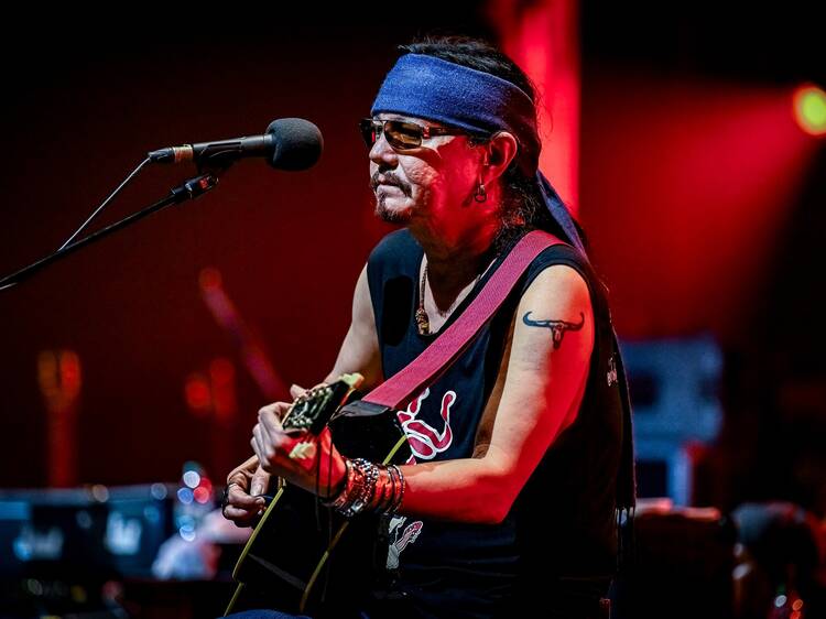 Sing along with legends as Carabao take to the stage for a live concert at Tawandang Mahason