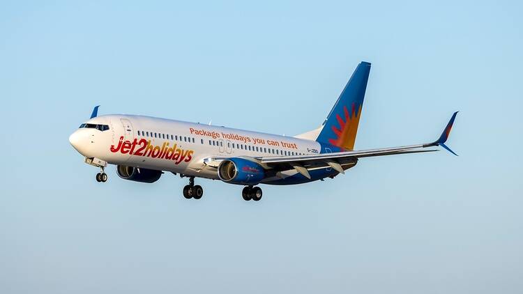 Jet 2 plane in skies over Malta