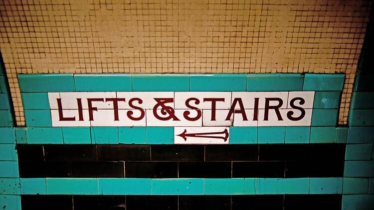 Lifts and Stairs sign, London Underground Lifts and Stairs sign, London Underground