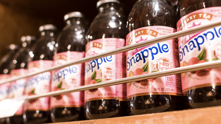 Snapple glass bottles