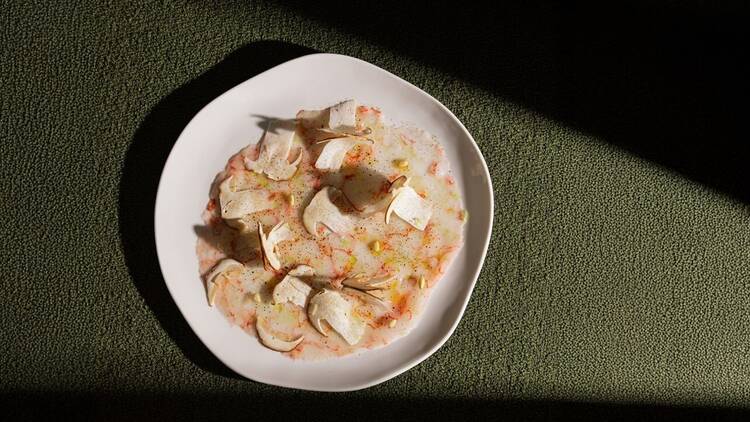 Un plato del restaurante Qorte