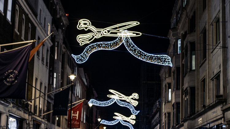 Savile Row Christmas lights Savile Row Christmas lights