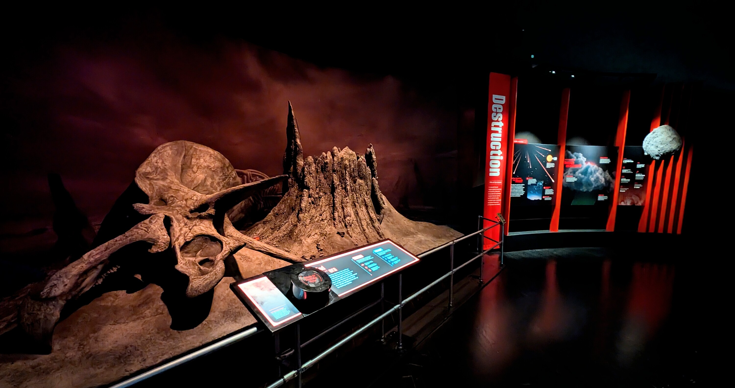 The a new dinosaur exhibit at the American Museum of Natural History shows how their world collapsed