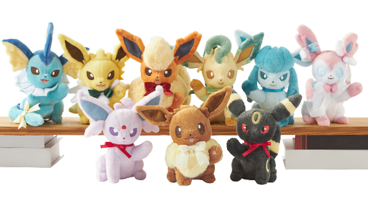 Eevee and Eeveelution plushies