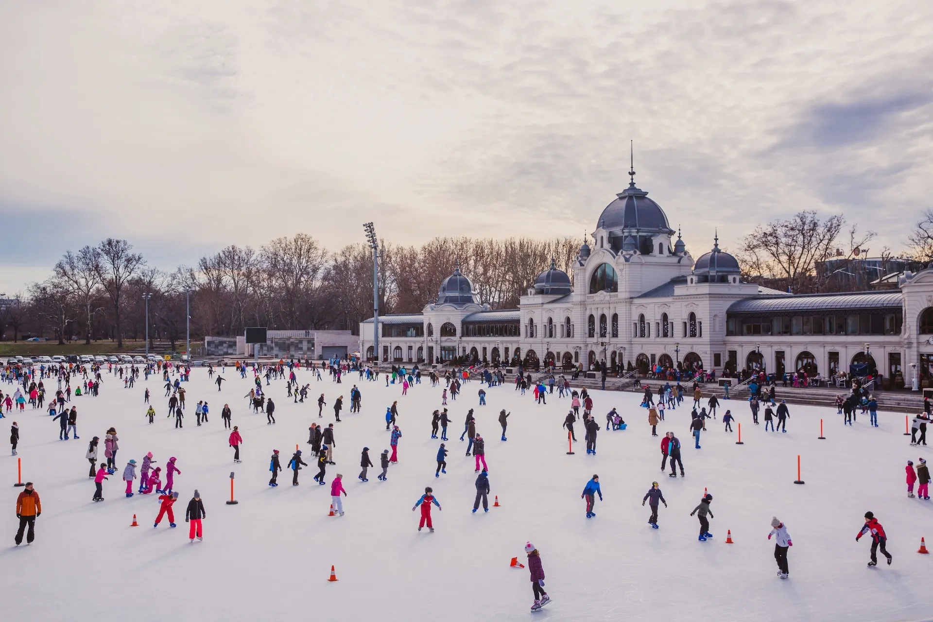 Ice skating in Budapest
