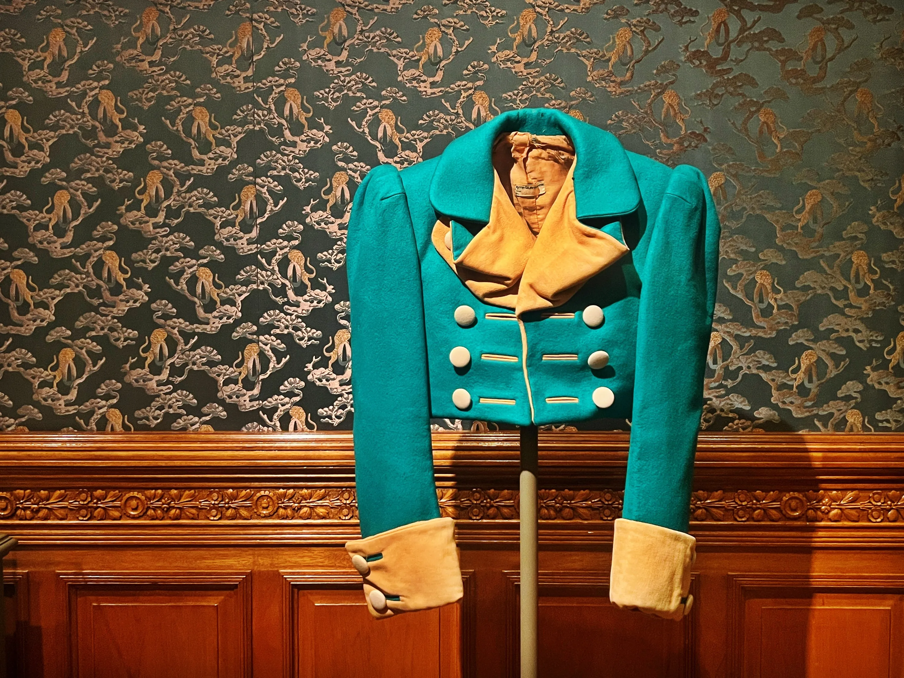 A costume display at "Land of Oz: Beyond the Page" at the Driehaus Museum.