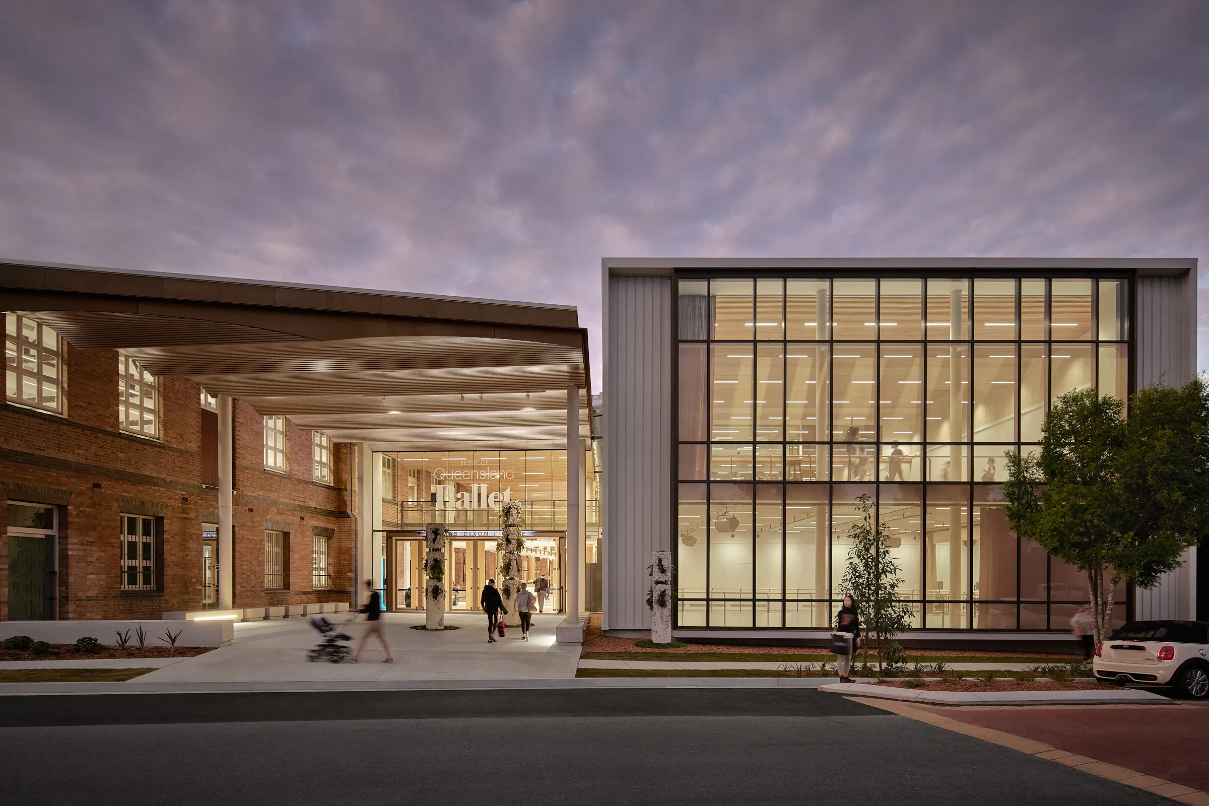 Exterior of modern theatre building