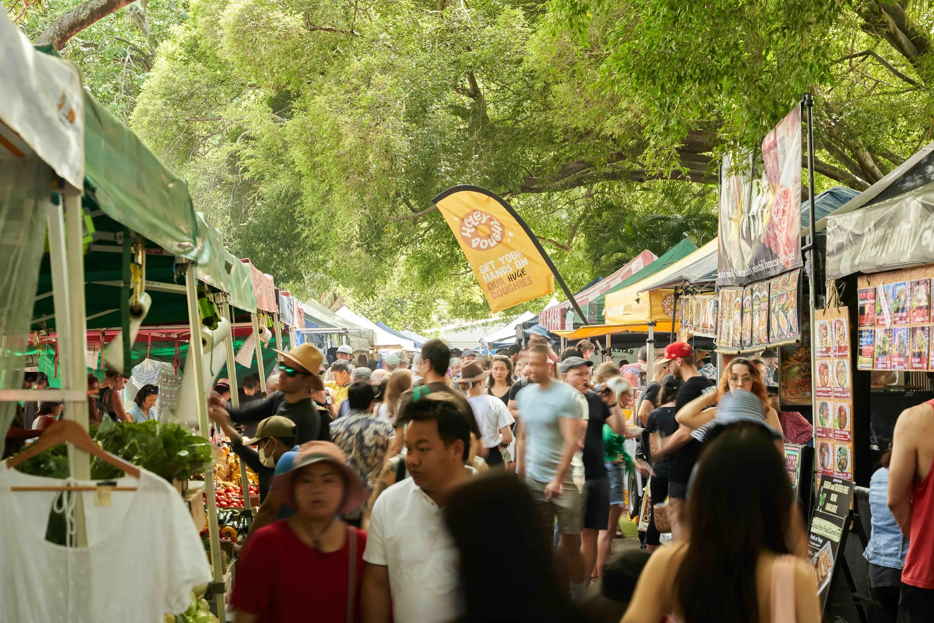 People in market lane