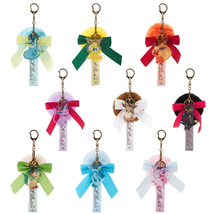 Eevee-themed keyrings