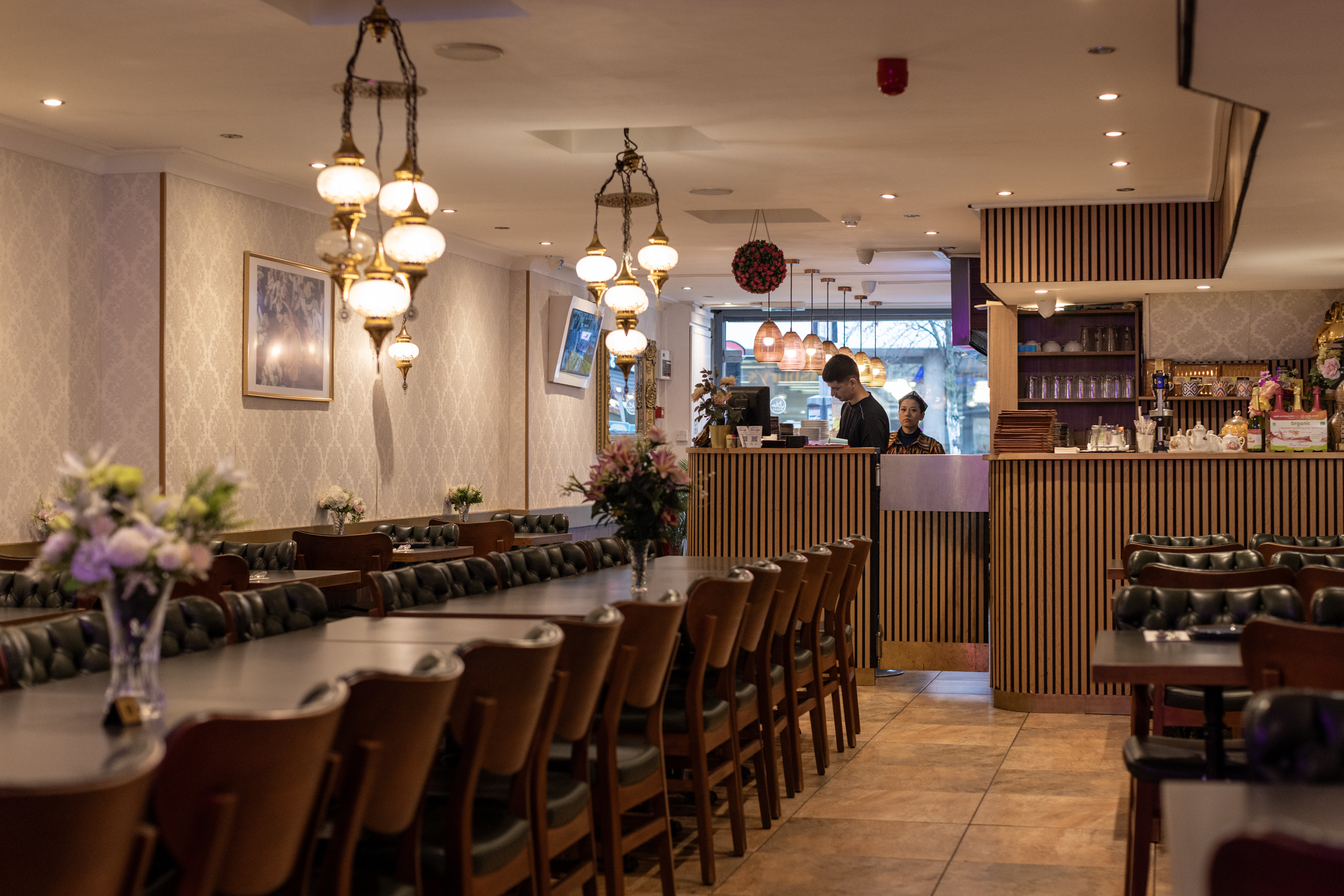 Inside Dilara Ugyhur restaurant